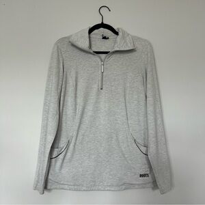 Vintage Roots Women’s Light Grey Quarter Zip Size M Roots Athletics Classic